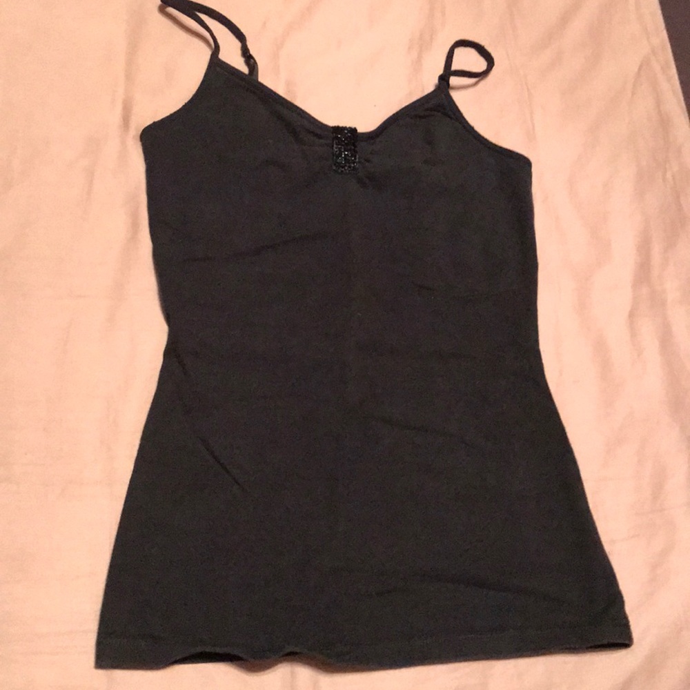 Express tank top with bead accent